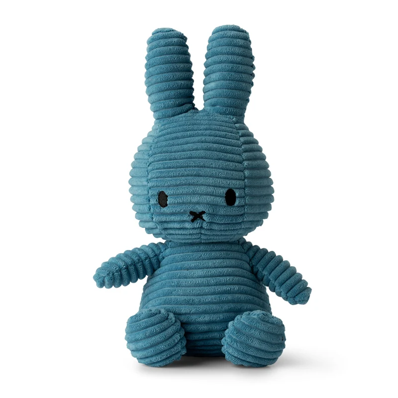 Miffy Sitting Corduroy Aviator Blue - 23 cm