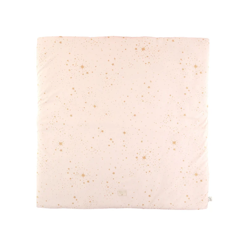 nobodinoz Colorado Square Playmat Gold Stella/Dream Pink
