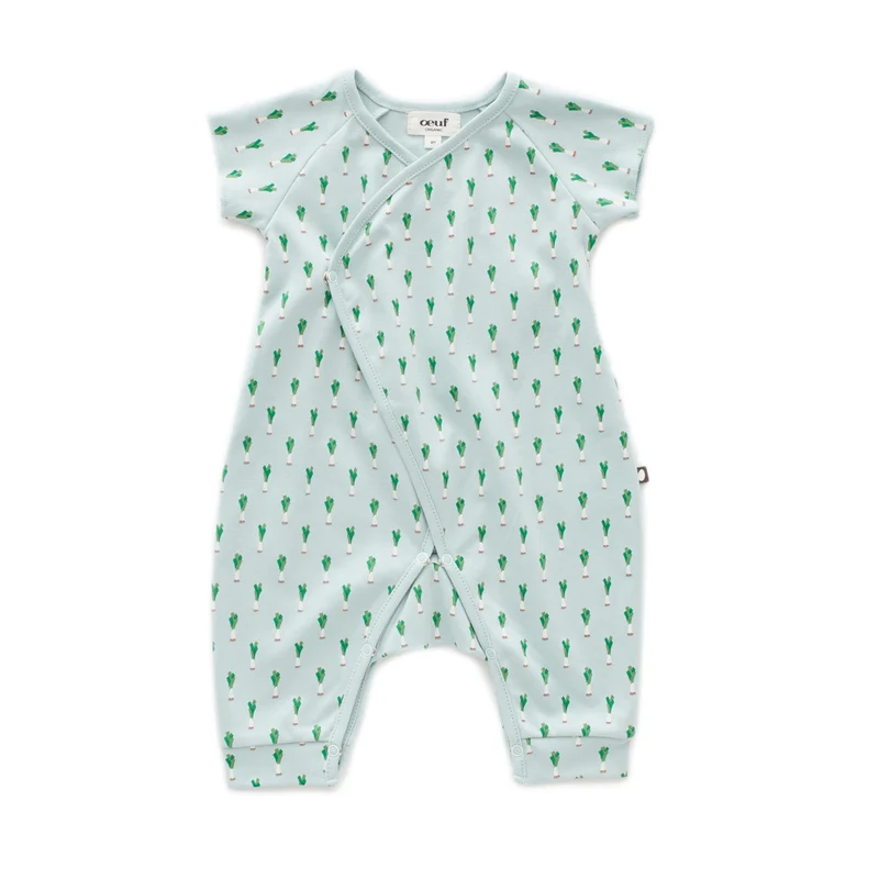 Oeuf SS Kimono Jumper Leek Print