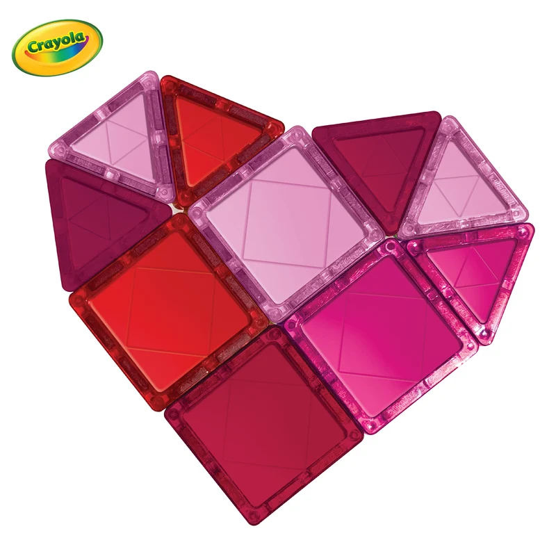 Crayola My Favorite Color-RED PIP Magnetic Tiles 24 pc