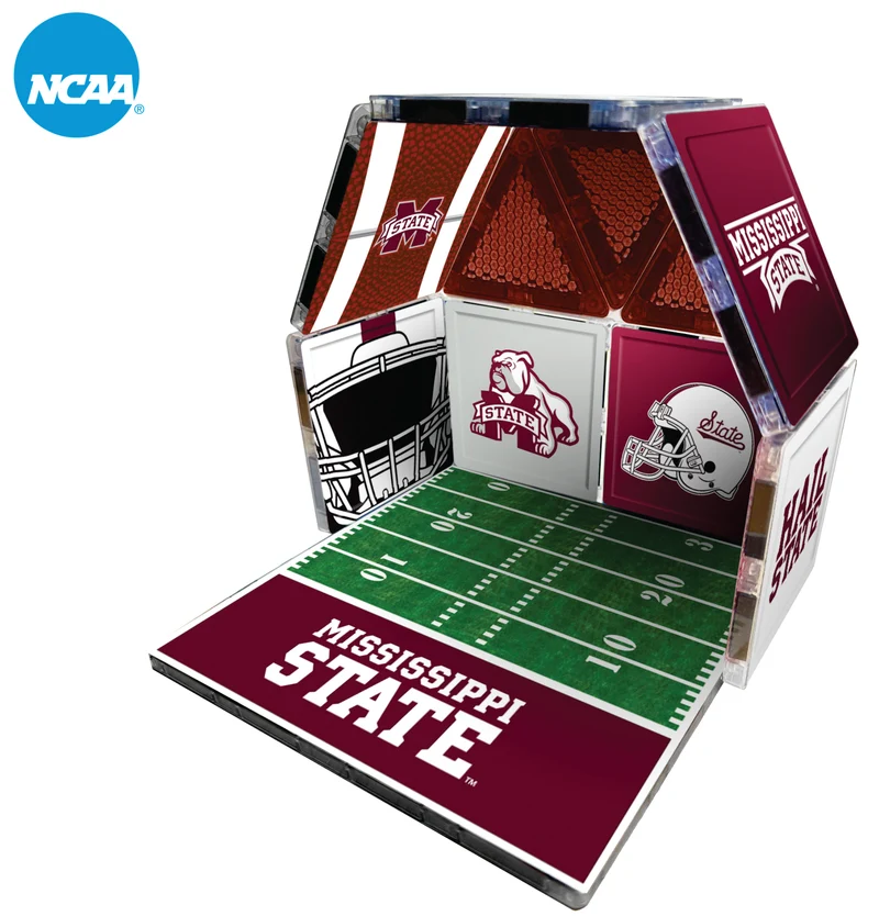 MISSISSIPPI STATE BULLDOGS 17 Piece Magnetic Fan-Tile Set
