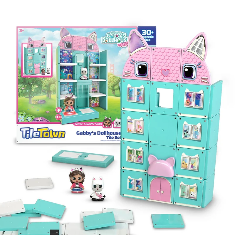 Tile Town - Gabbys Doll House Magnetic Tile playset