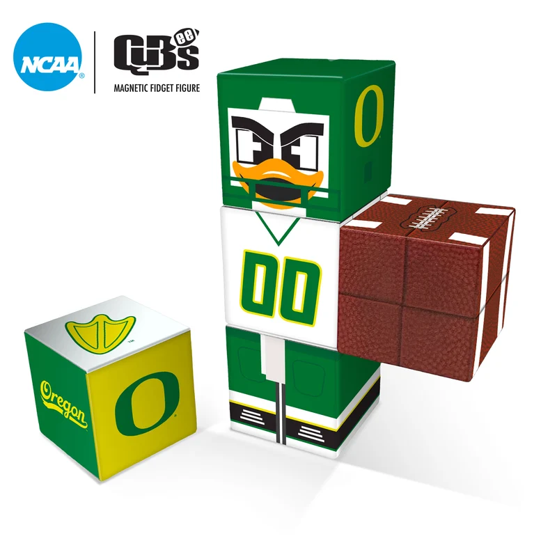 Oregon Ducks Magnetic Qubees Fidget Building Cubes Away Jersey