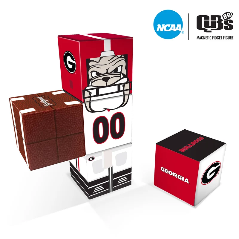 GEORGIA BULLDOGS Magnetic Qubees Fidget Building Cubes Away Jersey