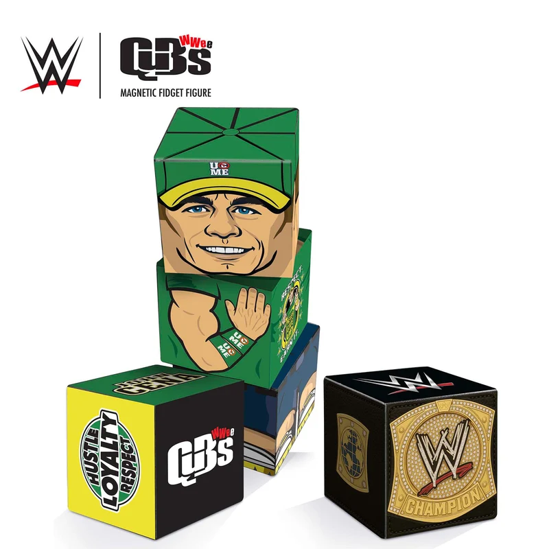 WWE John Cena Magnetic Qubees Fidget Building Cubes - You Can't See Me