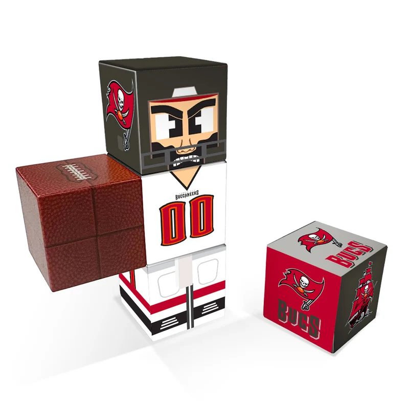 Tampa Bay Buccaneers Magnetic Qubees Fidget Building Cubes Away Jersey