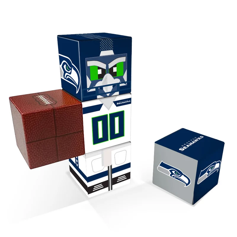 Seattle Seahawks Magnetic Qubees Fidget Building Cubes Away Jersey