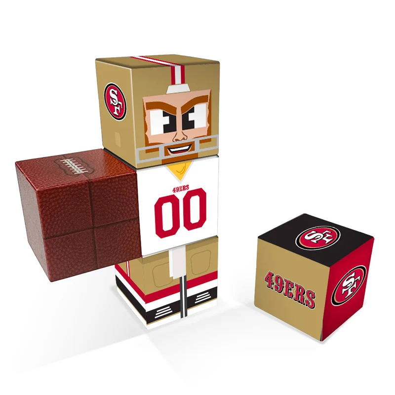 San Francisco 49Ers Magnetic Qubees Fidget Building Cubes Away Jersey