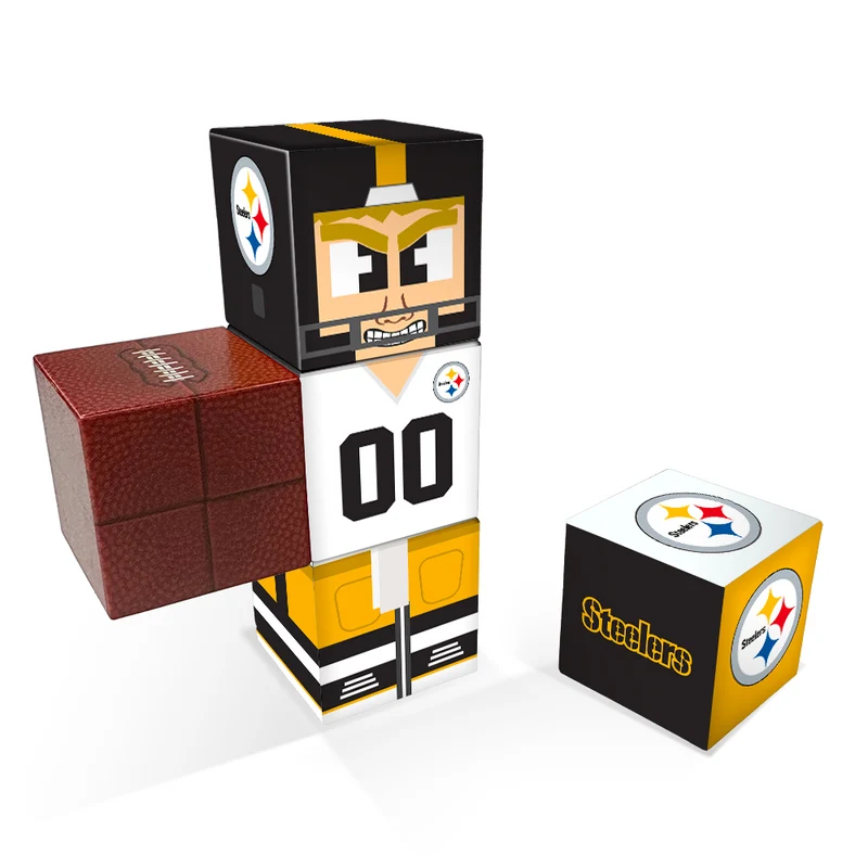 Pittsburgh Steelers Magnetic Qubees Fidget Building Cubes Away Jersey