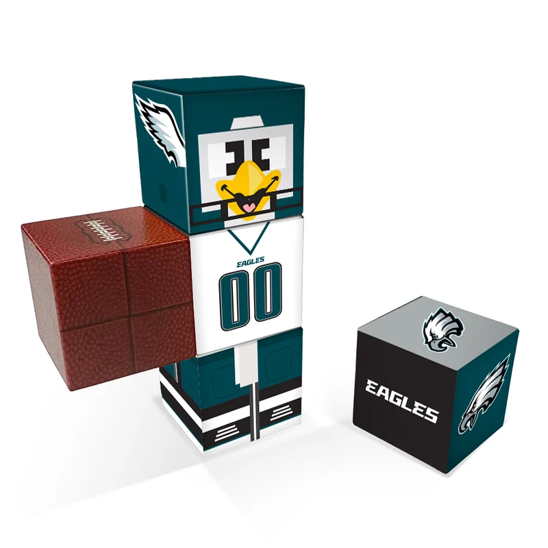 Philadelphia Eagles Magnetic Qubees Fidget Building Cubes Away Jersey