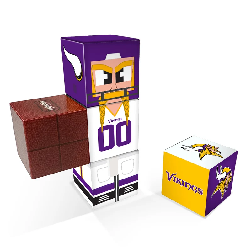 Minnesota Vikings Magnetic Qubees Fidget Building Cubes Away Jersey