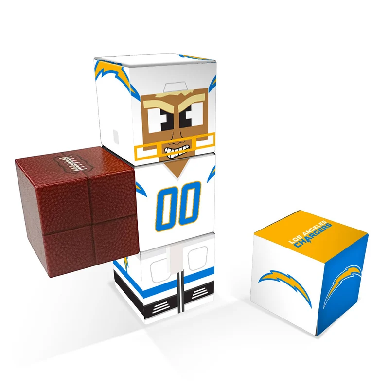 Los Angeles Chargers Magnetic Qubees Fidget Building Cubes Away Jersey