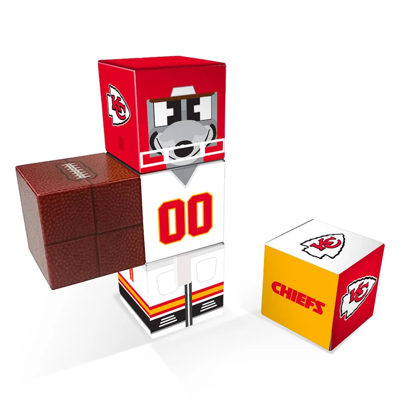 Kansas City Chiefs Magnetic Qubees Fidget Building Cubes Away Jersey