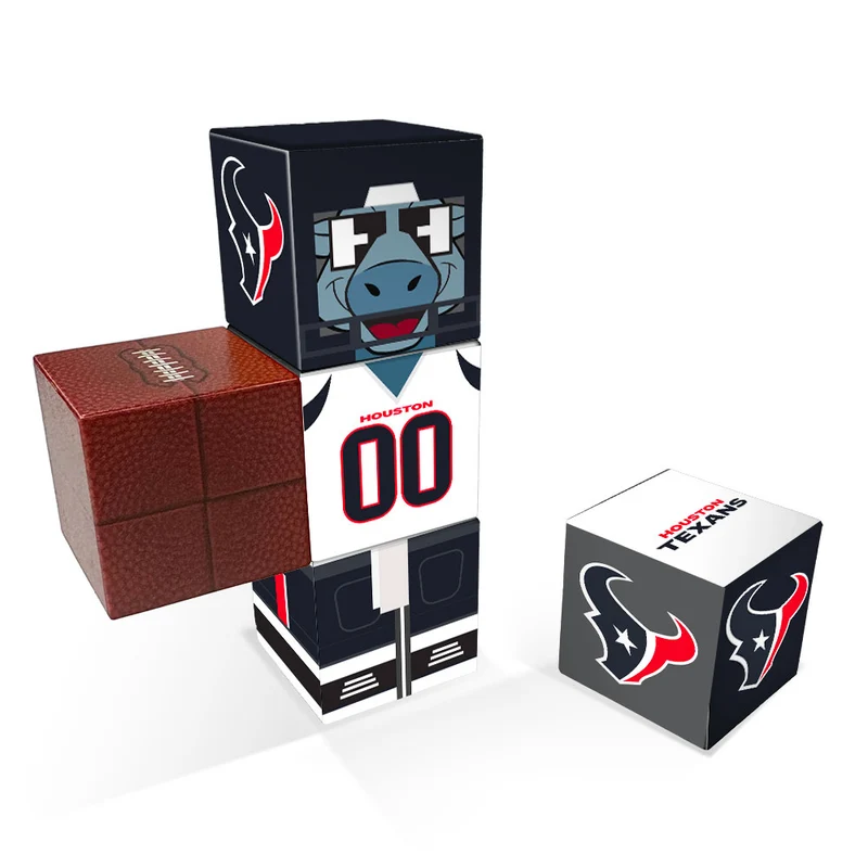 Houston Texans Magnetic Qubees Fidget Building Cubes Away Jersey