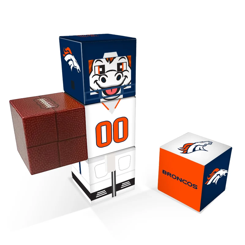 Denver Broncos Magnetic Qubees Fidget Building Cubes Away Jersey