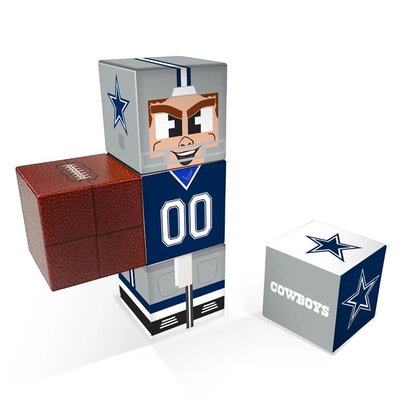 Dallas Cowboys Magnetic Qubees Fidget Building Cubes Away Jersey