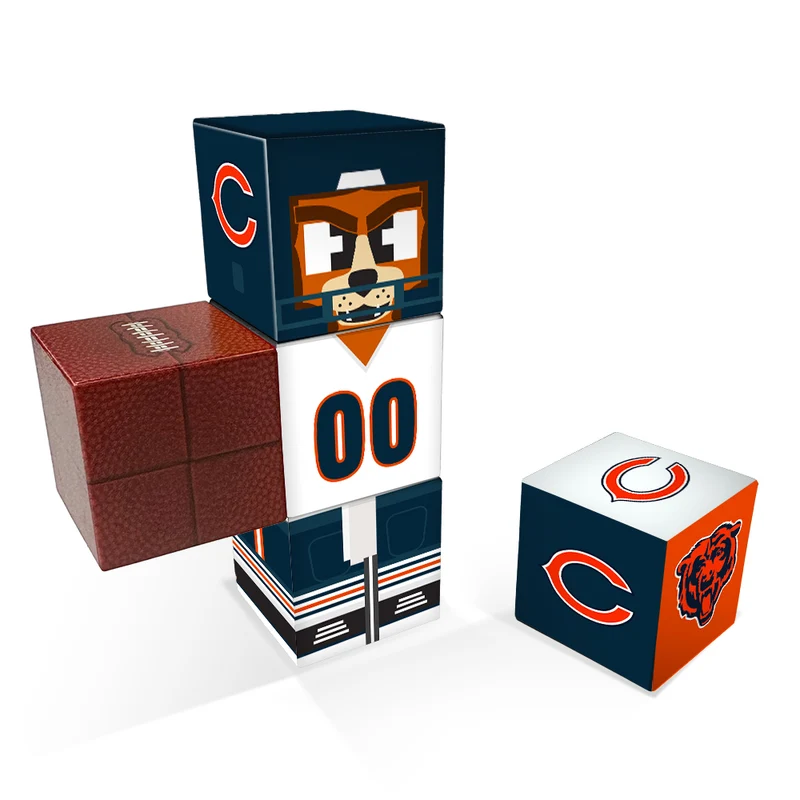 Chicago Bears Magnetic Qubees Fidget Building Cubes Away Jersey