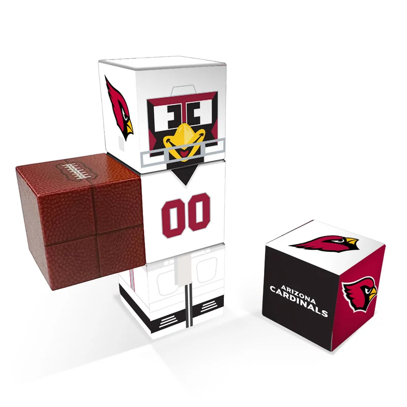 Arizona Cardinals Magnetic Qubees Fidget Building Cubes Away Jersey