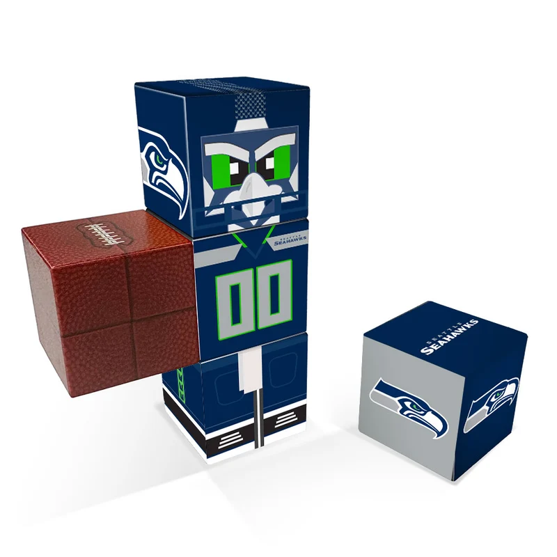 Seattle Seahawks Magnetic Qubees Fidget Building Cubes