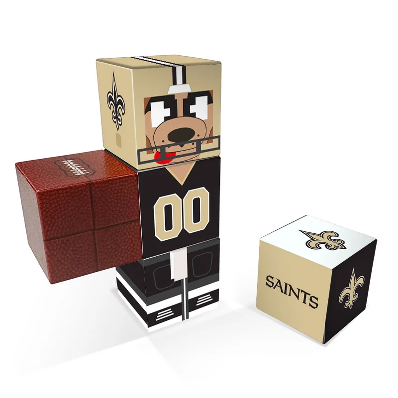 New Orleans Saints Magnetic Qubees Fidget Building Cubes