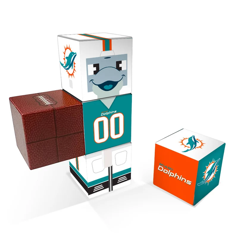 Miami Dolphins Magnetic Qubees Fidget Building Cubes