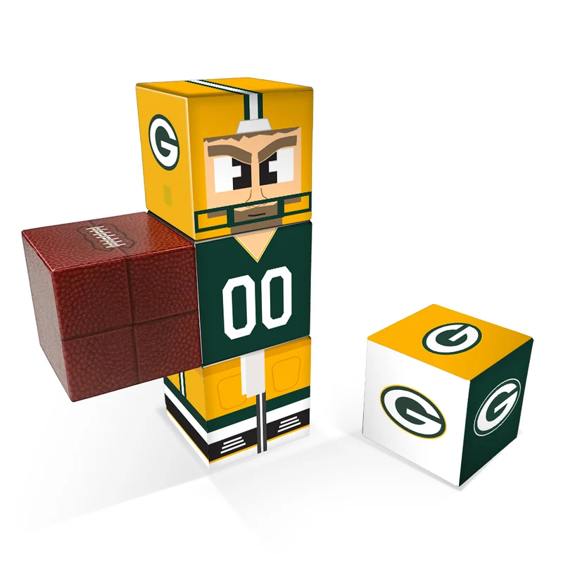 Green Bay Packers Magnetic Qubees Fidget Building Cubes