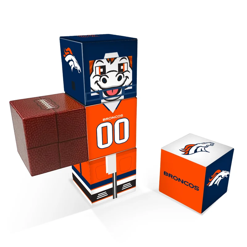 Denver Broncos Magnetic Qubees Fidget Building Cubes