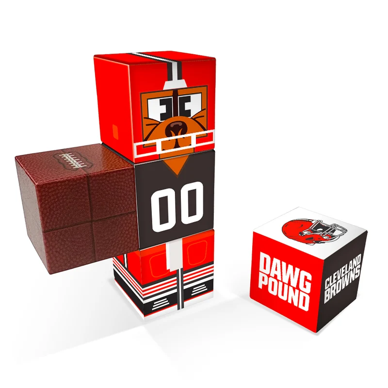 Cleveland Browns Magnetic Qubees Fidget Building Cubes