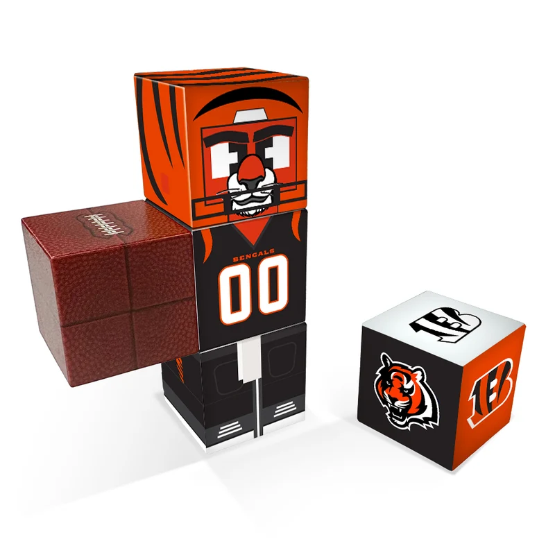 Cincinnati Bengals Magnetic Qubees Fidget Building Cubes