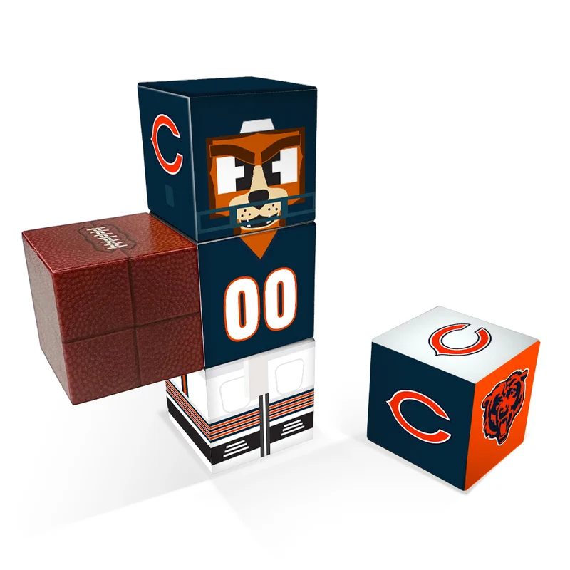 Chicago Bears Magnetic Qubees Fidget Building Cubes