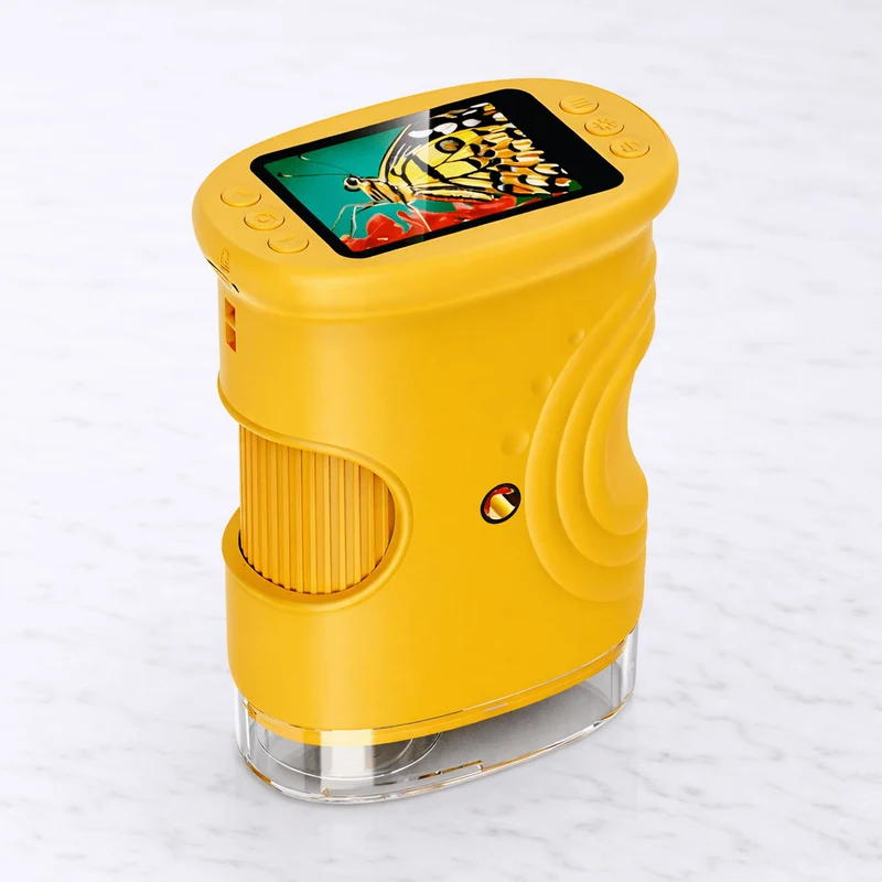 PocketScope – Handhållet Digitalt Barnmikroskop med 2” Skärm, Upp till 1000× Förstoring och Foto- & Videofunktion