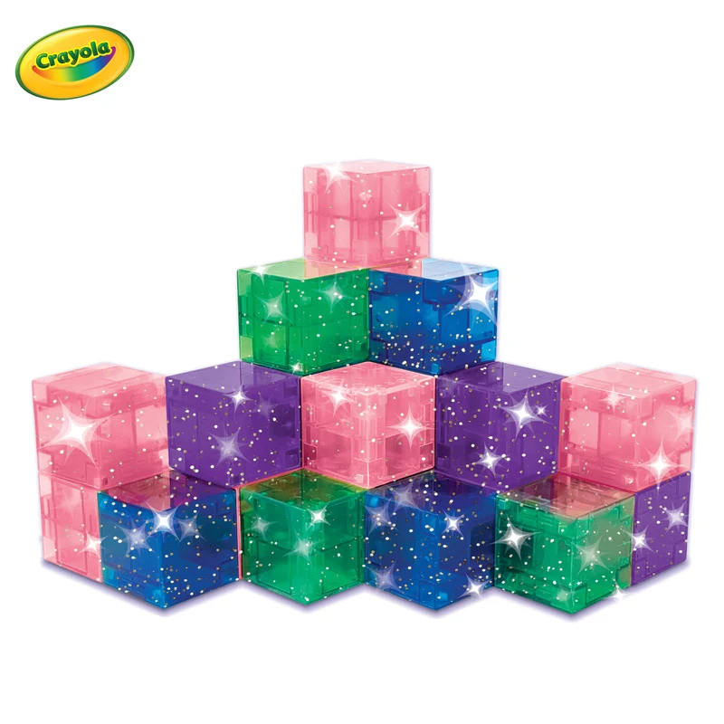 Crayola Glitter PIP-Cubes 24-Piece Magnetic Building Set