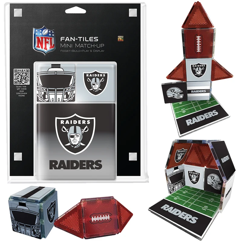 Las Vegas Raiders Mini Fan Tiles 17 Piece Set