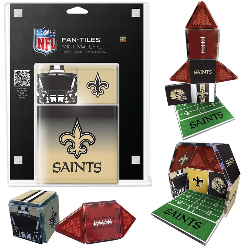 New Orleans Saints Mini Fan Tiles 17 Piece Set