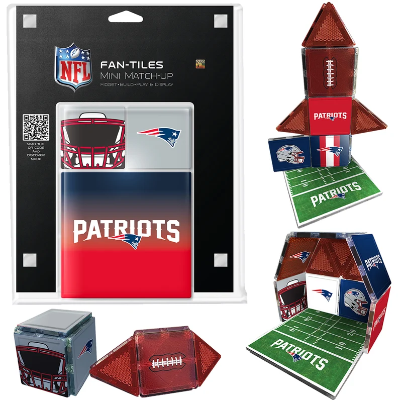 New England Patriots Mini Fan Tiles 17 Piece Set