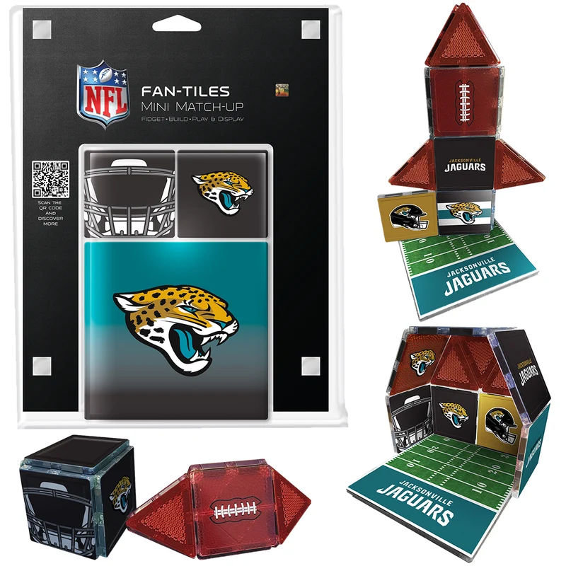 Jacksonville Jaguars Mini Fan Tiles 17 Piece Set