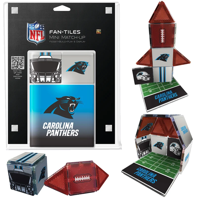 Carolina Panthers Mini Fan Tiles 17 Piece Set