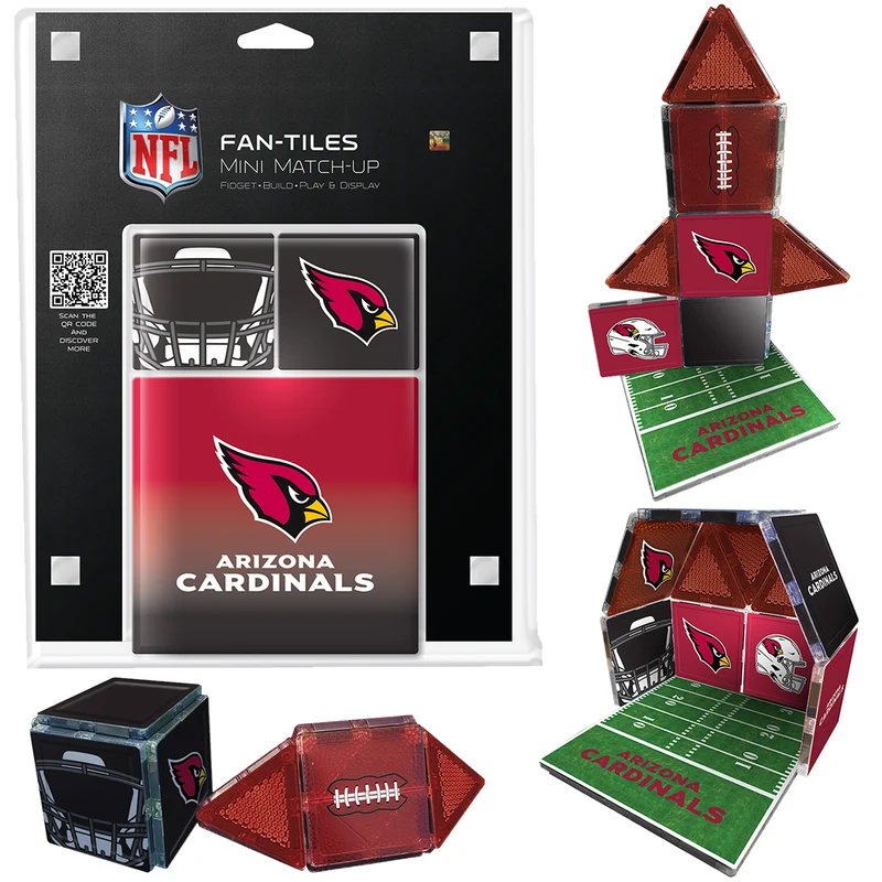 Arizona Cardinals Mini Fan Tiles 17 Piece Set