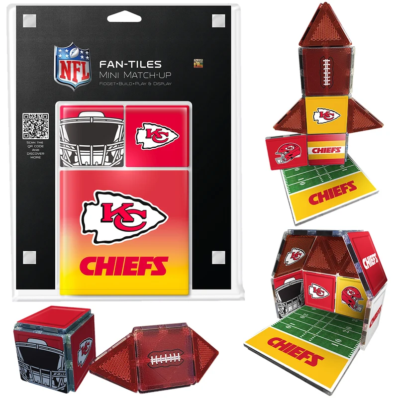 Kansas City Chiefs Mini Fan Tiles 17 Piece Set