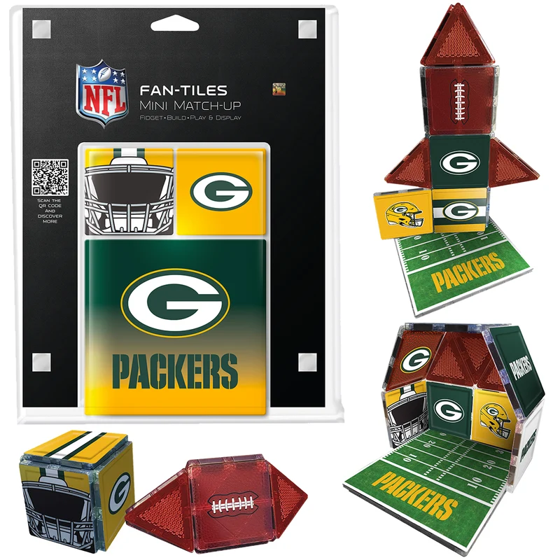 Green Bay Packers Mini Fan Tiles 17 Piece Set
