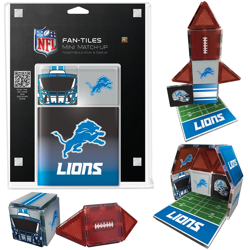 Detroit Lions Mini Fan Tiles 17 Piece Set