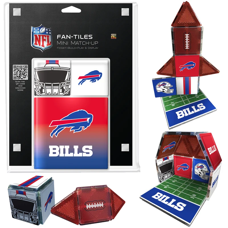 Buffalo Bills Mini Fan Tiles 17 Piece Set