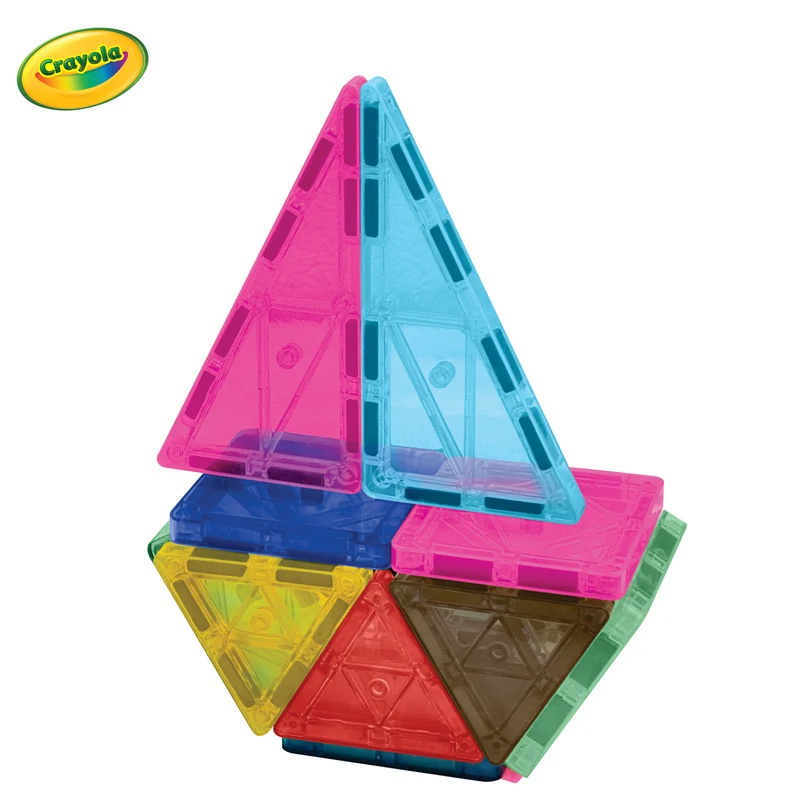 Crayola Retro Colors Mini pip-Tiles 14-Piece Magnetic Building Set