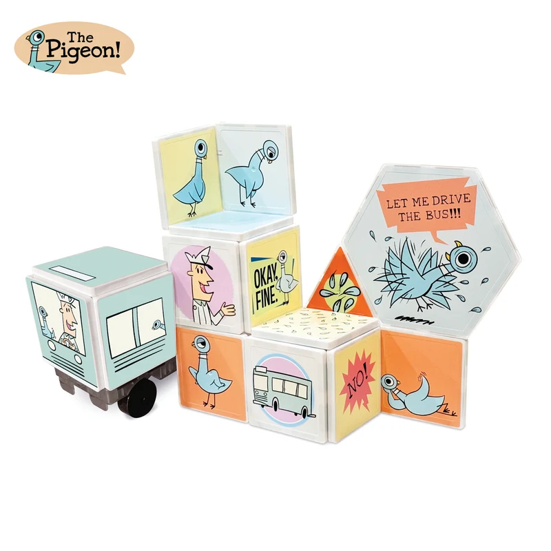 Mo Willems - Don't Let The Pigeon Build The Bus Magnetic Tiles