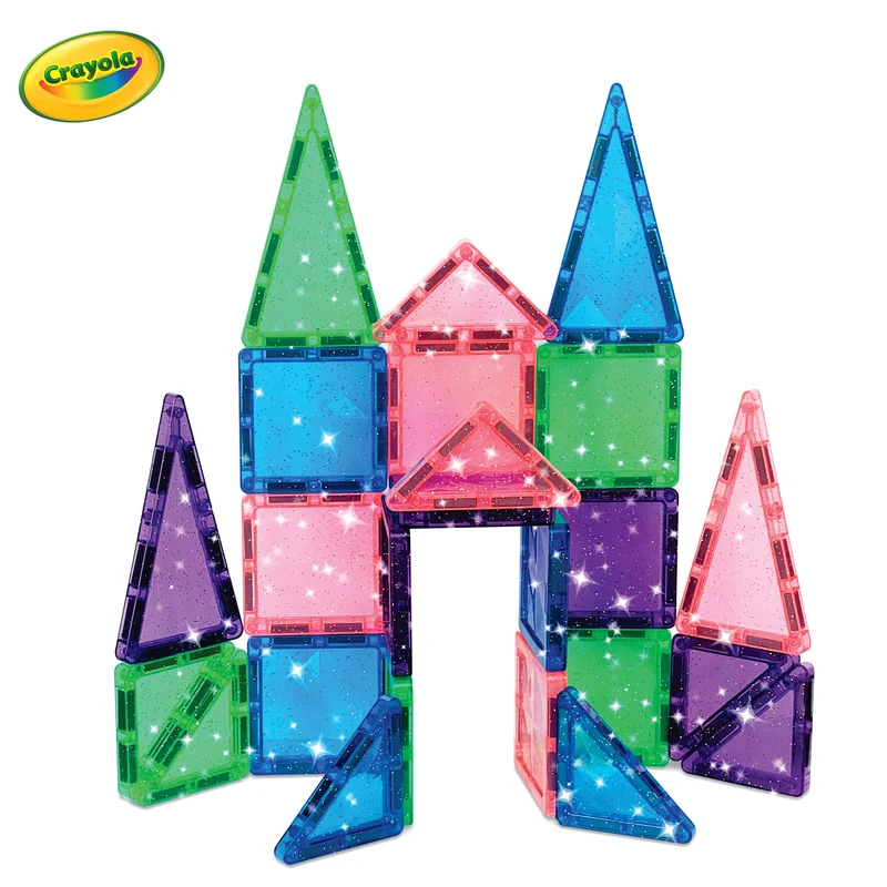 Crayola Glitter Magnetic Pip-Tiles 24 Piece Set