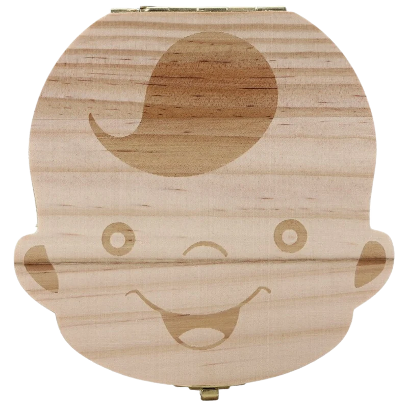 Trä baby tandlåda