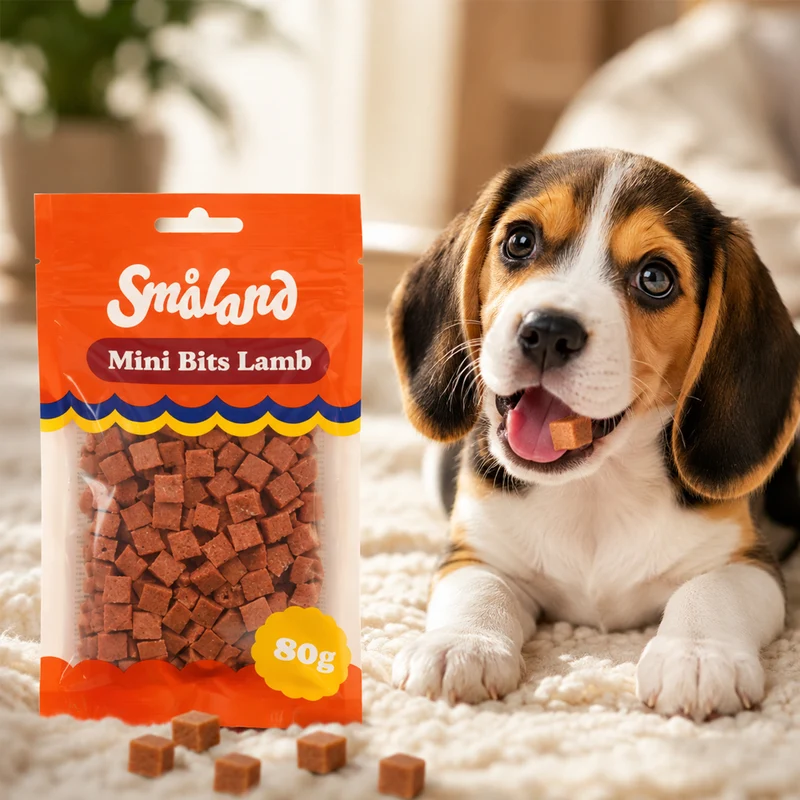 Småland Mini Bits Lamb 80 g (hundgodis av lamm)