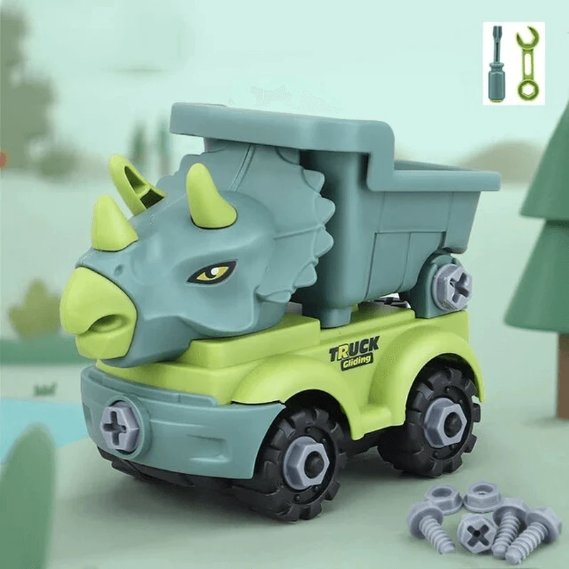 Mini Dinosauriefordon Byggsats – Lek och Lär med Kreativa Kombinationer