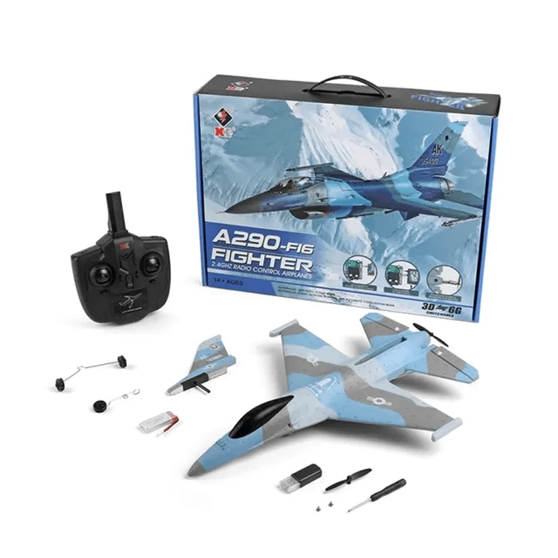 Fjärrstyrt RC F16 Jetflygplan i Skum – 2,4G, Realistisk Propeller, Segelfunktion & Lång Räckvidd