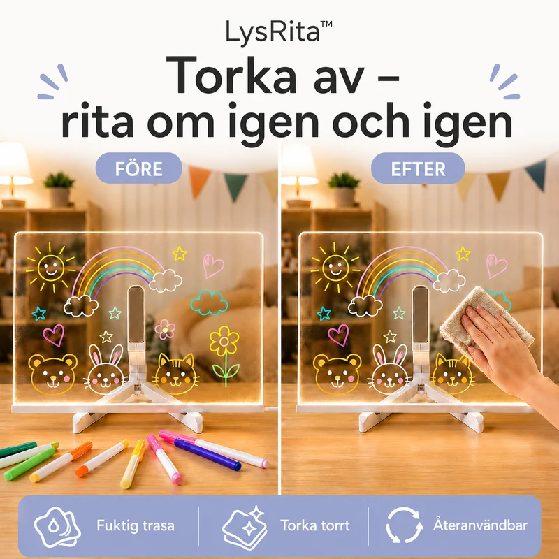 LysRita™ – Lysande ritplatta för skärmfri kreativitet